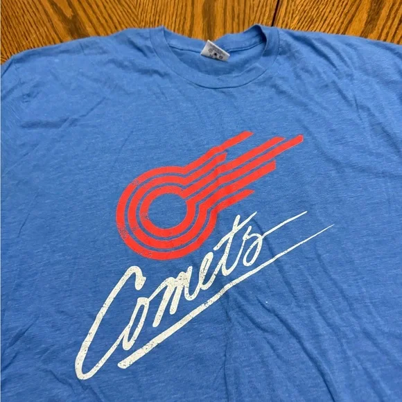 Charlie Hustle KC Comets Graphic Blue T-Shirt - Picture 3 of 4